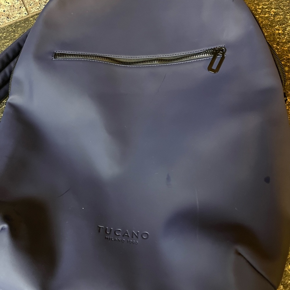 Blue Tucano Laptop Backpack with Water-Resistant Material and Minimalist Design